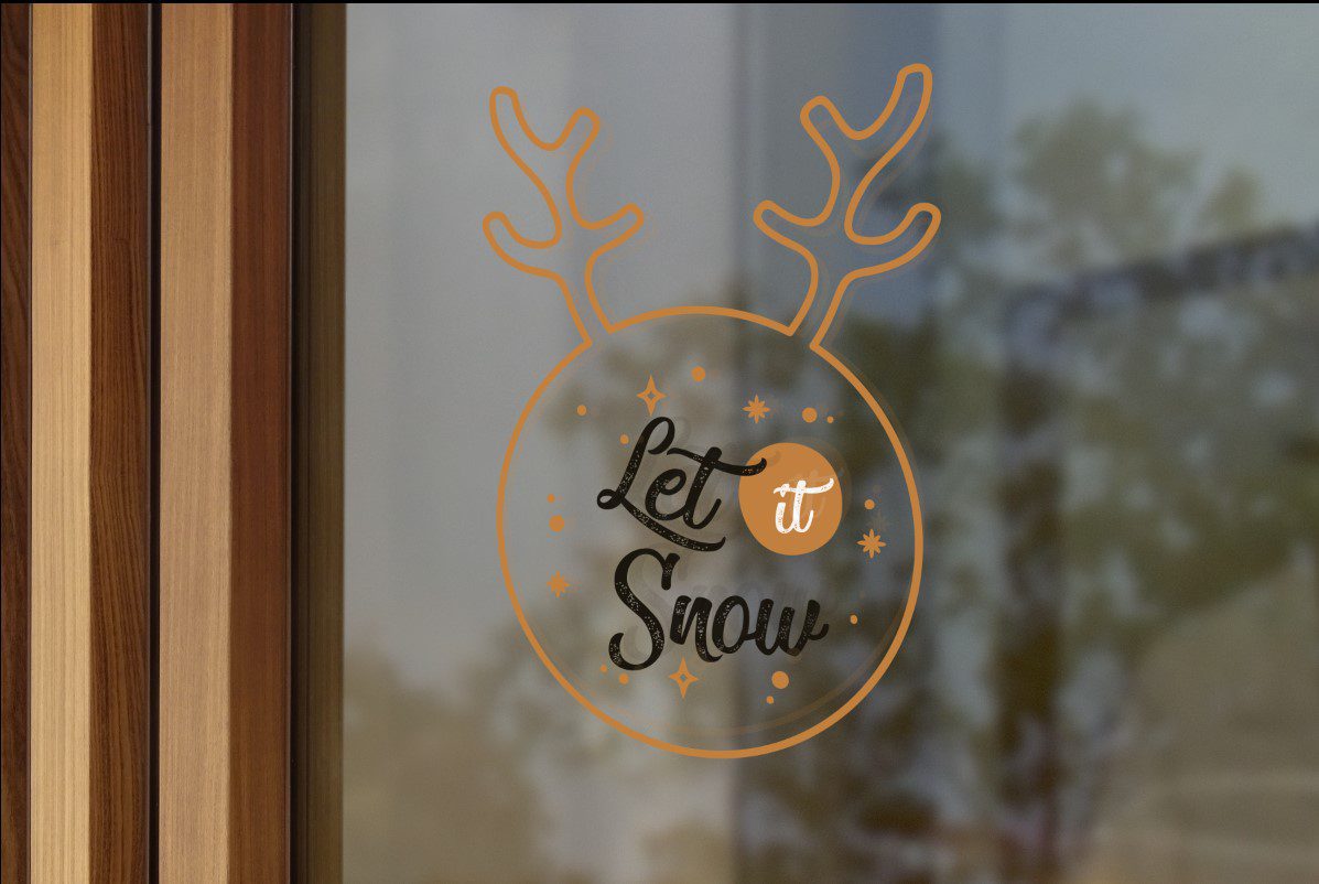 Let it snow op venster